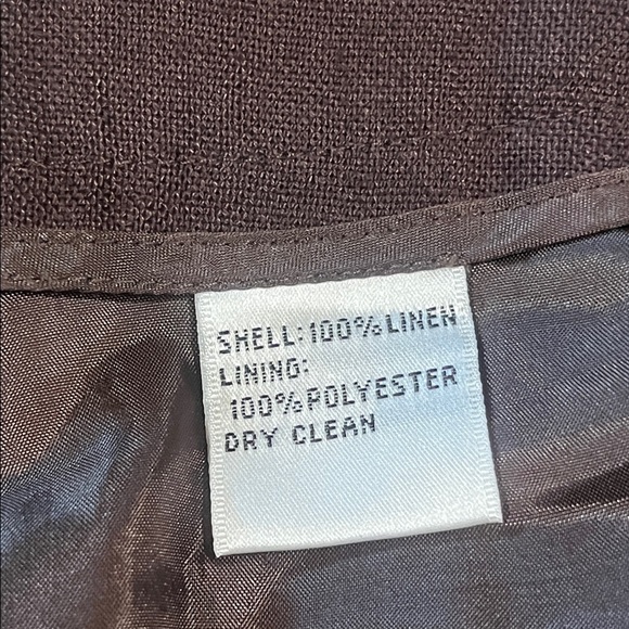 Talbots Chocolate IRISH Linen VINTAGE BERMUDA UTILITY SHORTS, WOMEN SIZE 18 - Picture 12 of 13